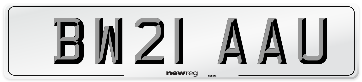 BW21 AAU Number Plate from New Reg